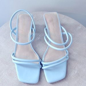 INTENTIONALLY BLANK HIYA SANDAL IN LIGHT BLUE PATENT